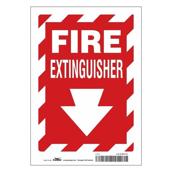 Condor Safety Sign,7" W,10" H,0.004" Thickness 469W09