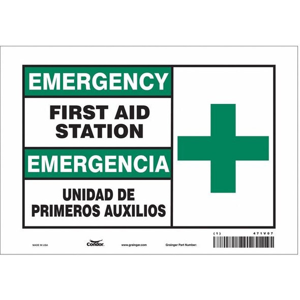 Condor Safety Sign,7 in x 10 in,Vinyl 471V07