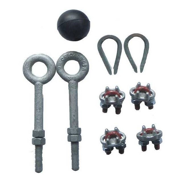 Dayton Festoon Hardware Kit,1/4 In Wire Rope 33N273
