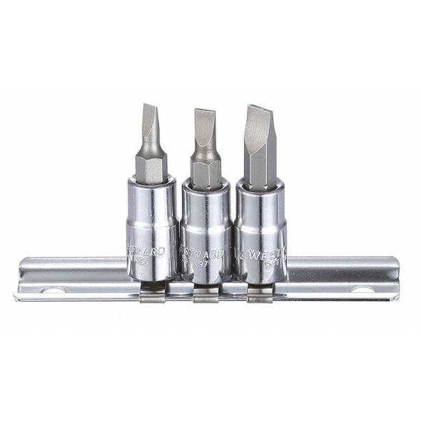 Westward 1/4" Drive Socket Bit Set, SAE, 8 pcs 54TN95