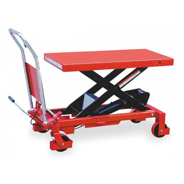 Dayton Scissor Lift Table, 2000 lb. Cap, 20"W, 40"L 6W804
