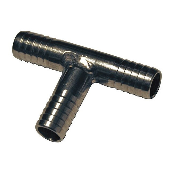 Dixon Barbed Hose Fitting, 1/4 in, SS, Tee 1790404SS