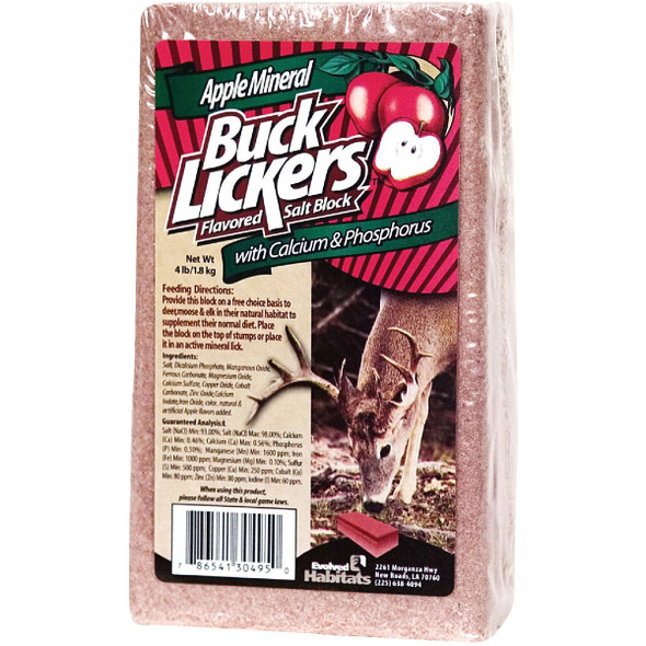 Buck Lickers 4 Lb. Flavored Salt Block With Calcium & Phosphorous 30495