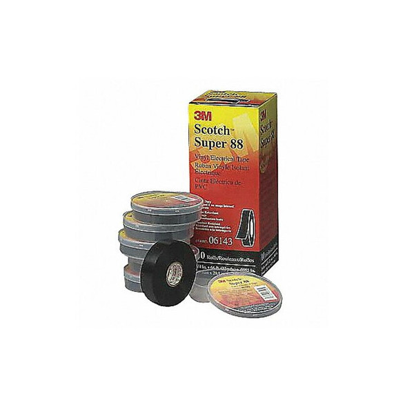 3m ElectricalTape,Black,36ydL,2inW,PK12 88-Super-2x36YD 3m ElectricalTape,Black,36ydL,2inW,PK12 88-Super-2x36YD