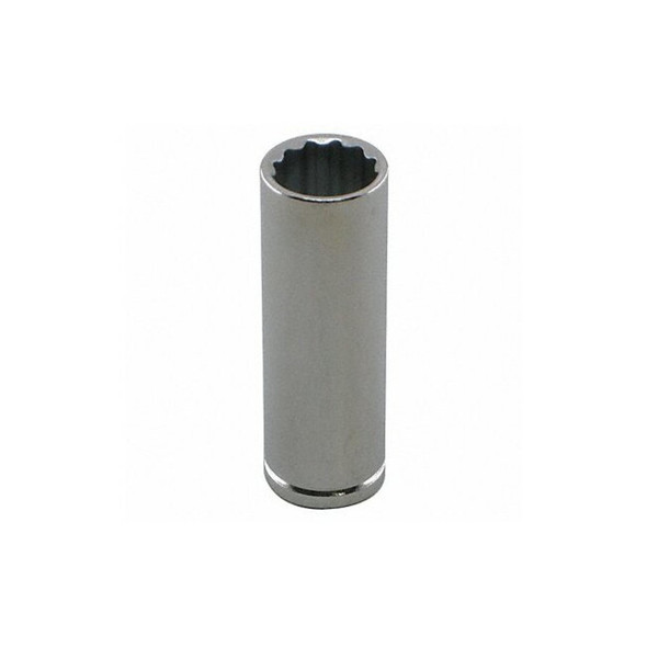 Westward 1/4 in Drive, 15mm 12 pt Metric Socket, 12 Points 10E881