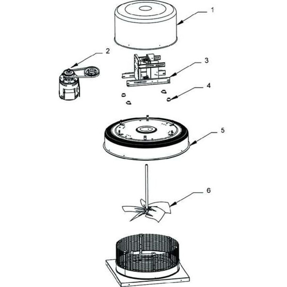 Dayton Downblast Vent, Direct Drive, 11 In, Hz: 60 16D535