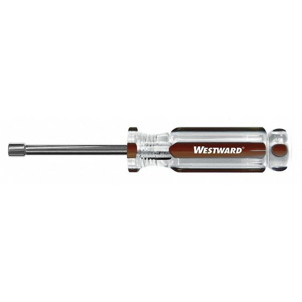 Westward Nut Driver, 5.5mm, Hollow, Fluted, 3 in. 10J242