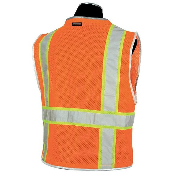 Condor 2XL Class 2 High Visibility Vest, Orange 11K785