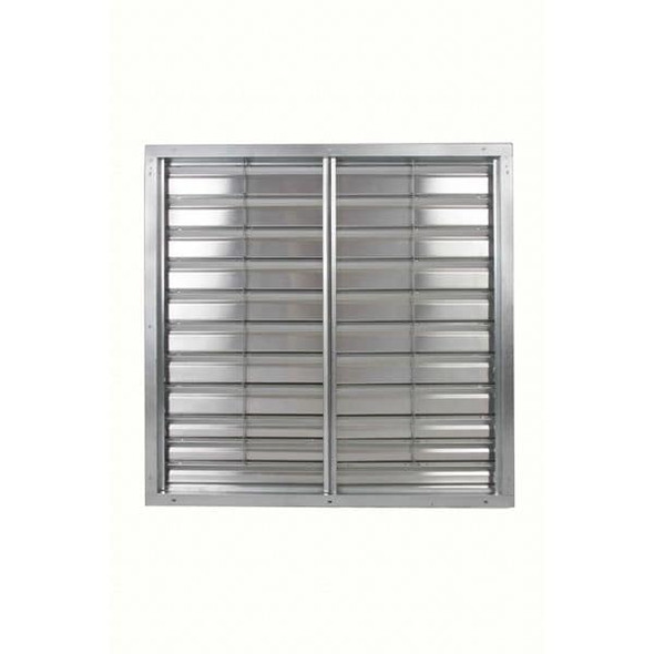 Dayton 42 in 45"H-W 5.75"L Alu Wall Vent Shutter, 42-1/2 in x 42-1/2 in, Aluminum 1C210