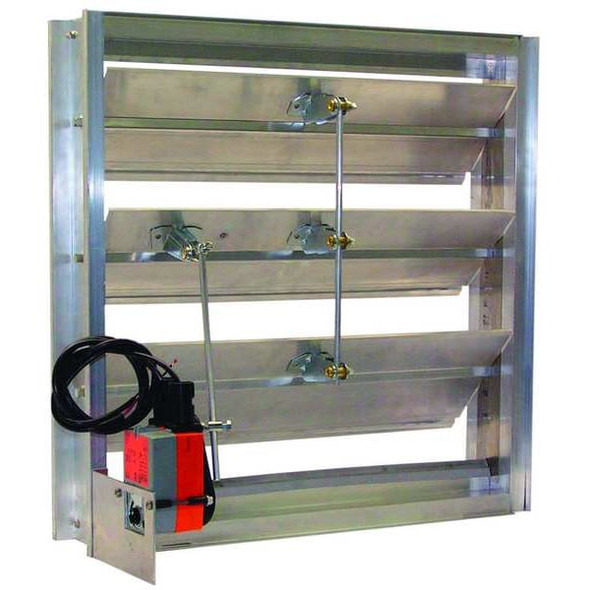 Dayton Flanged Frame Motorized Damper,100-240V 5NKK2