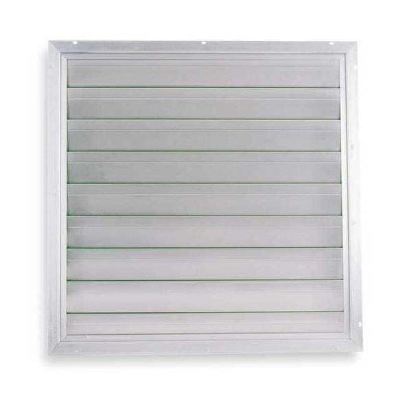 36 in 38.75"H-W 4.5"L Alu Intake Shutter Dampr, 37 in x 37 in, Aluminum
