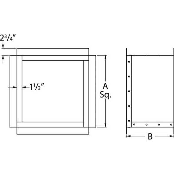Dayton Wall Collr,48In Bl,Galv Steel,54 1-4In 1WBV5