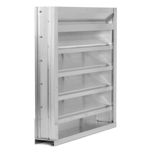 Dayton Combo Louver Damper,Adj,23-1/2 H,Alum 5NKH7