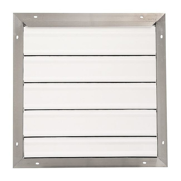 18 in 21"H-W 5.75"L Aluminum Backdraft Damper, 18-1/2 in x 18-1/2 in, Aluminum