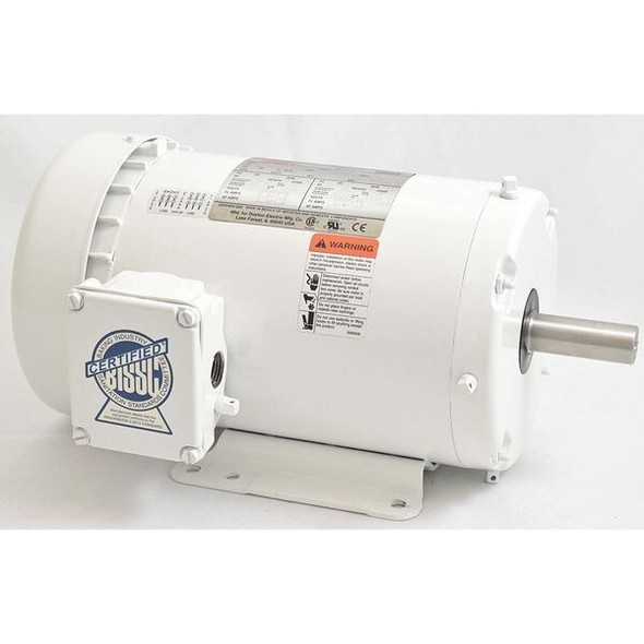 Dayton Washdown Motor,3 Ph,TEFC,1 HP,1760 rpm 5XAT8