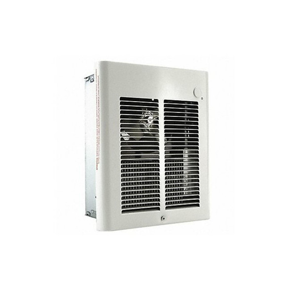 Recessed Electric Wall-Mount Heater, Recessed or Surface, 1000 W, 120V AC, White