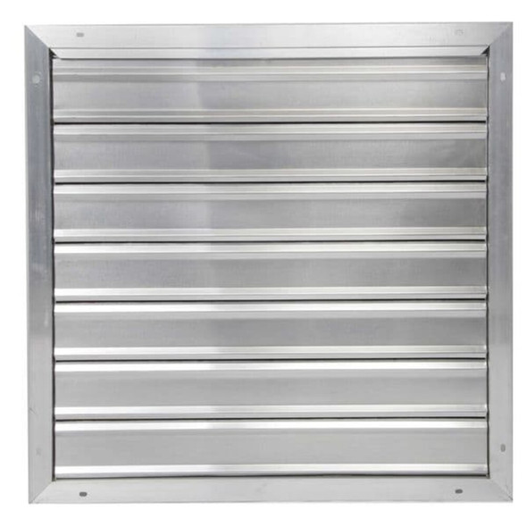30 in 33"H-W 5.75"L Alu Wall Backdraft Dampr, 30-1-2 in x 30-1-2 in, Aluminum  2FTX1