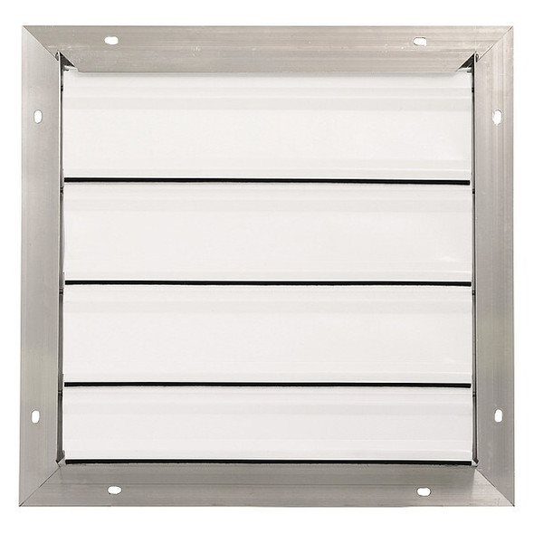 16 in 19"H-W 5.75"L Aluminum Backdraft Damper, 16-1/2 in x 16-1/2 in, Aluminum