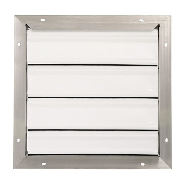 16 in 19"H-W 5.75"L Aluminum Backdraft Damper, 16-1/2 in x 16-1/2 in, Aluminum