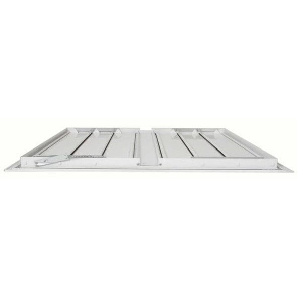 30 in 32"H 32"W Aluminum Ceiling Fan Damper, 30 in x 30 in, Aluminum  3C511