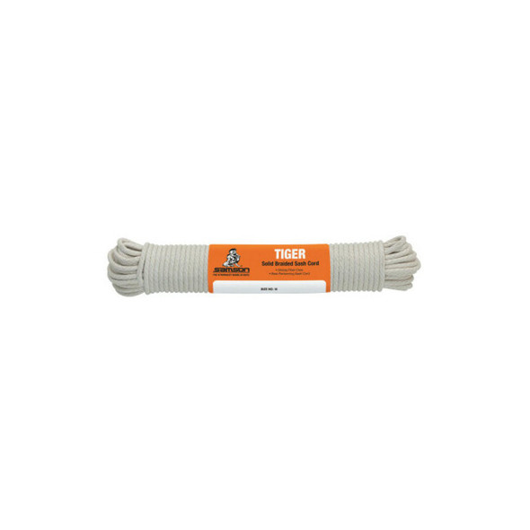 Tiger Sash Cord™, 450 lb Capacity, 100 ft, 5/16 in dia, Cotton, White