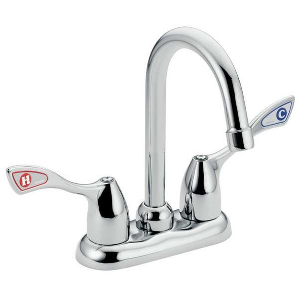 Moen Commercial Gooseneck Bar Faucet, Manual, 4" Mount, 2 Hole 8948
