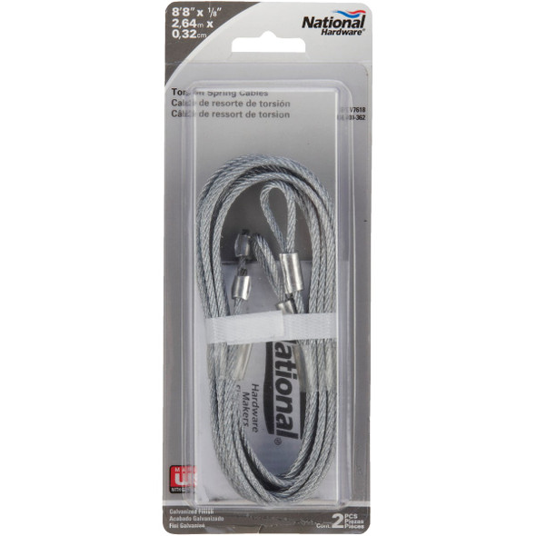 Prime-Line 1-8 In. Galvanized Carbon Steel Torsion Spring Cable GD 52183 102098