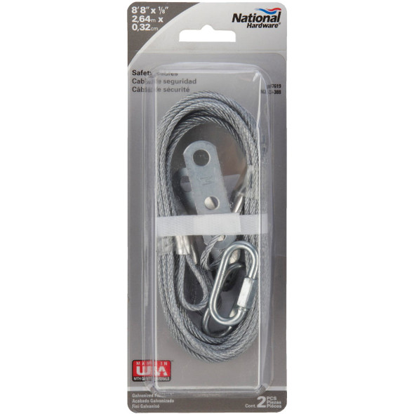 Prime-Line 1-8 In. Carbon Steel Safety Cable GD 52102 102757