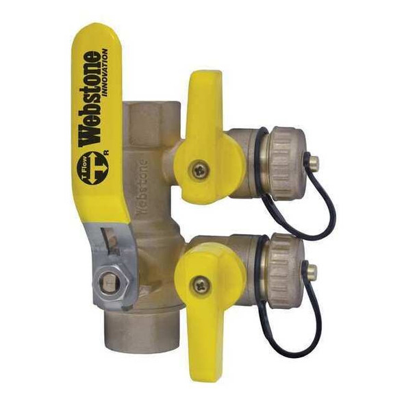 Webstone Purge and Fill Valve, 3/4", Brass 48613