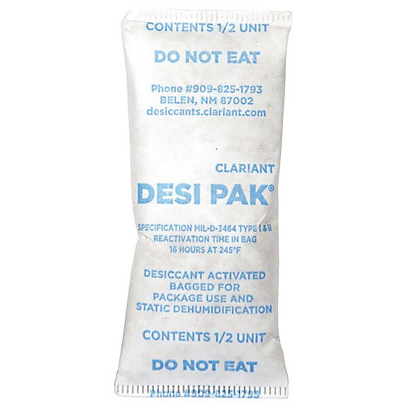 Armor Protective Packaging Desiccant,3-1/8in. L,1-1/2in. W,PK550 D1/2UCT