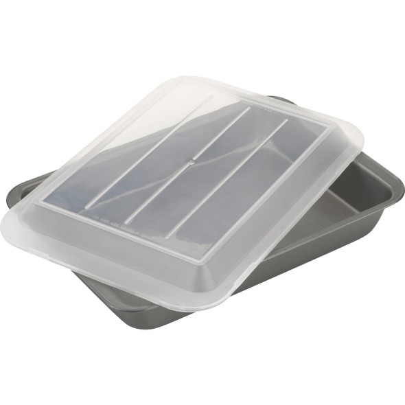 Goodcook 13 In. x 9 In. Non-Stick Cake Pan with Plastic Snap-Closure Lid 04009