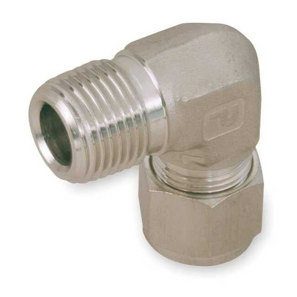 Parker Elbow, Steel, Comp. 1/4 in, MNPT 3/8 in 4MSEL4N-S