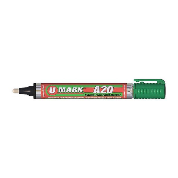 U-Mark SolidPaintMarker,5-5/8inL,Green,Paint 10703