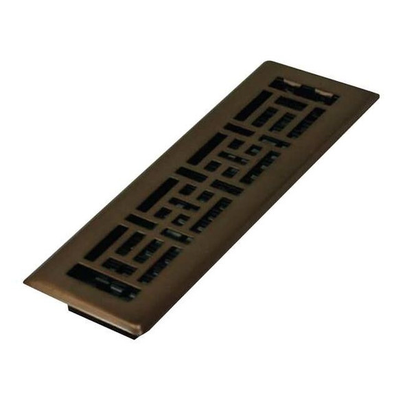 Decor Grates Floor Register 3.75 X 13.5, Rubbed Bronze, Plated Steel AJH212-RB