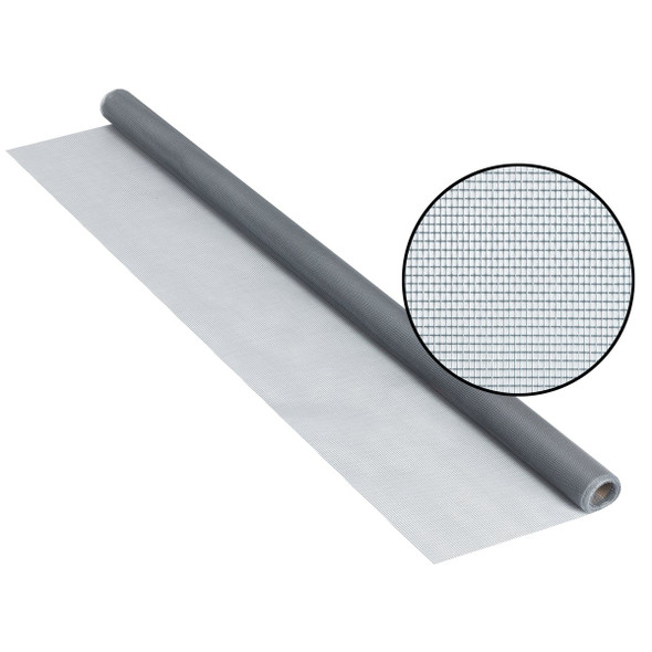 Phifer 24 In. x 84 In. Gray Fiberglass Screen Cloth Ready Rolls 3003926