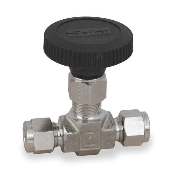 Parker Needle Valve,Straight,316 SS,1/4 In. 4A-V4LR-SS