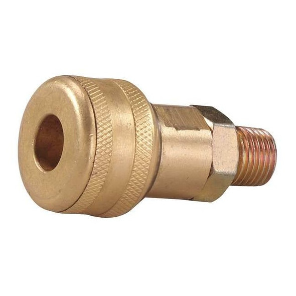 Speedaire Coupler Body, (M)NPT, 1/4, Brass/Steel 30E677