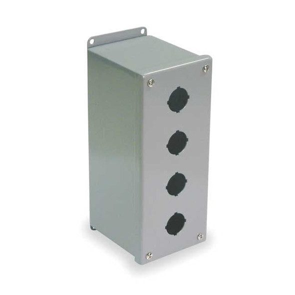 Wiegmann PushButtonEnclosure,22mm,4Hole,CarbSteel PBGX4