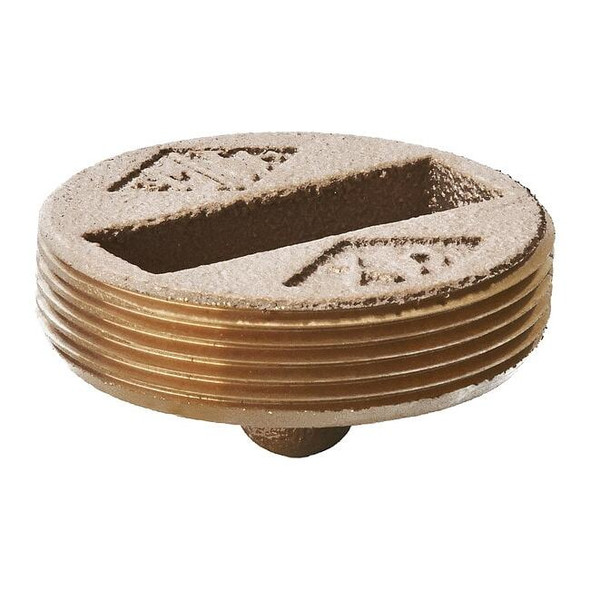 Jay R. Smith Manufacturing Round Floor Cleanout, Cast Bronze Plug, 2" 4470T02