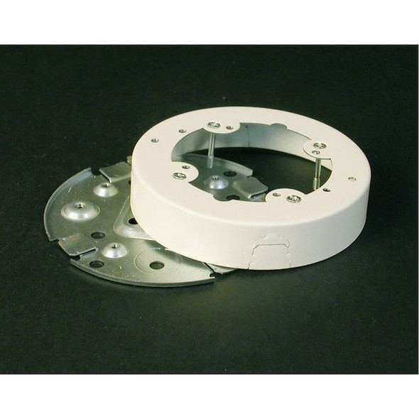 Legrand Round Fan Box, 500, 700 Series, 2 Channel, 5.5 in W, 1 in H, 5 1/2 in L, Ivory V5738AF
