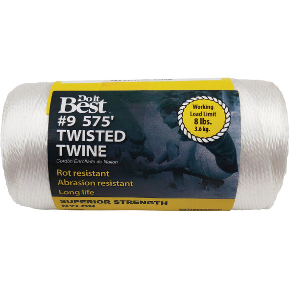 Do it Best #9 x 575 Ft. White Nylon Twisted Twine 338806 Do it Best #9 x 575 Ft. White Nylon Twisted Twine 338806