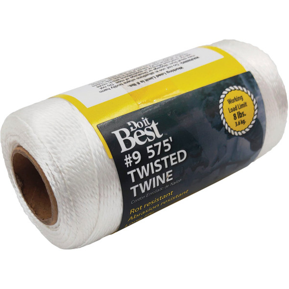 Do it Best #9 x 575 Ft. White Nylon Twisted Twine Do it Best #9 x 575 Ft. White Nylon Twisted Twine