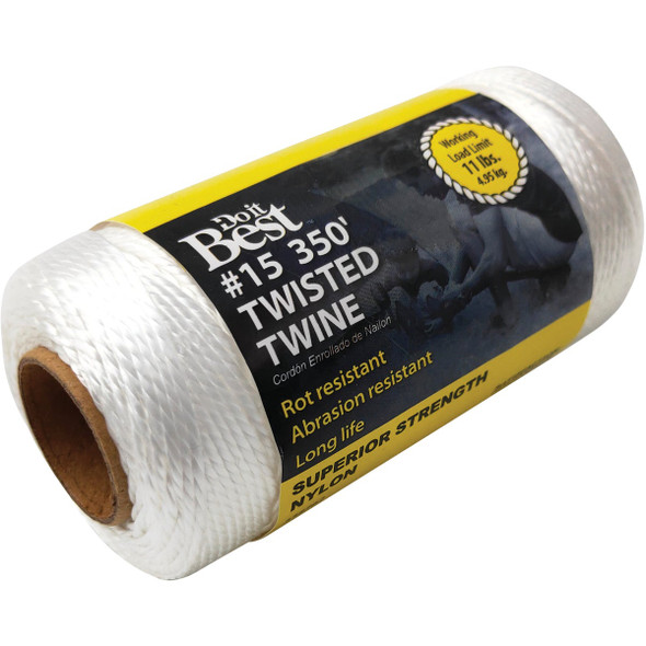 Do it Best #15 x 350 Ft. White Nylon Twisted Twine Do it Best #15 x 350 Ft. White Nylon Twisted Twine