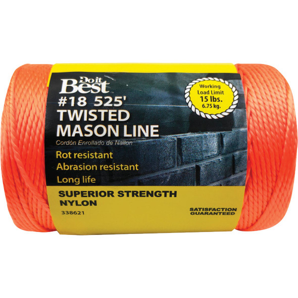 Do it Best 525 Ft. Fluorescent Orange Twisted Nylon Mason Line 338621