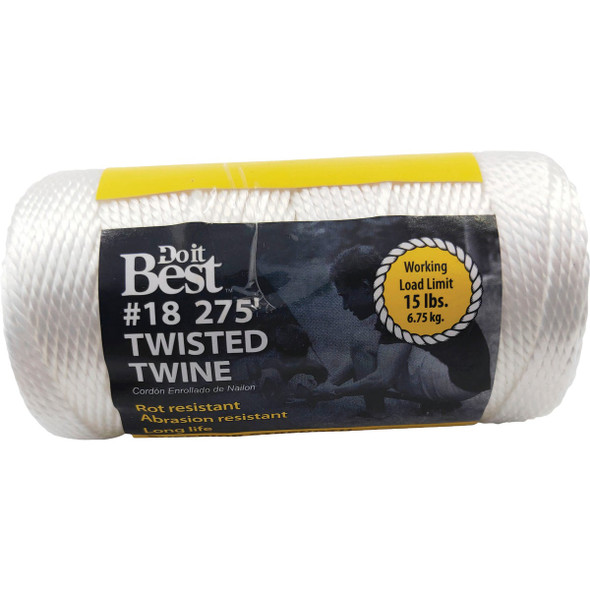 Do it Best #18 x 275 Ft. White Nylon Twisted Twine 338637