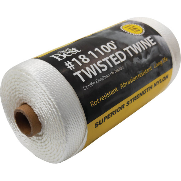 Do it Best #18 x 1100 Ft. White Nylon Twisted Twine 338414 338414