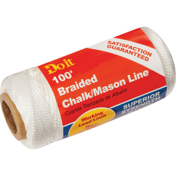 Do it Best 100 Ft. Braided Nylon Chalk/Mason Line 307055