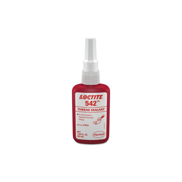 542™ Thread Sealant, Fine Threads, 50 mL Bottle, Brown