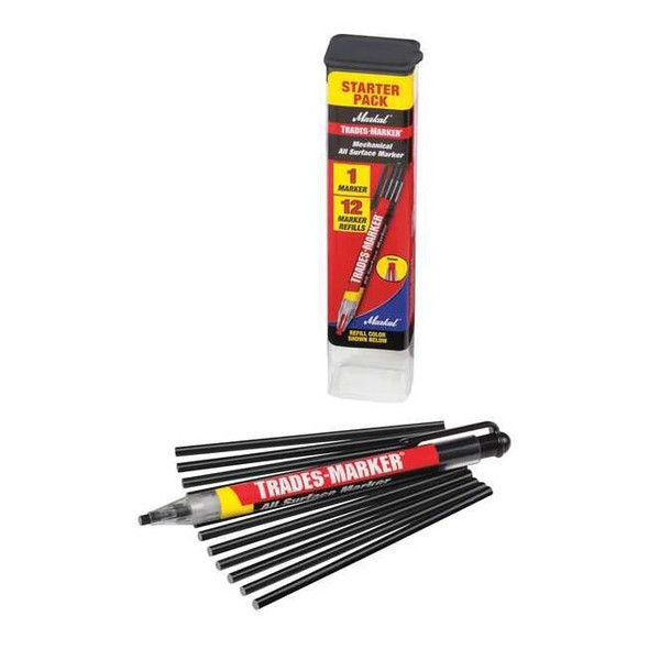 Markal SolidPaintMarker,5-1/2inL,Black,Wax 96133