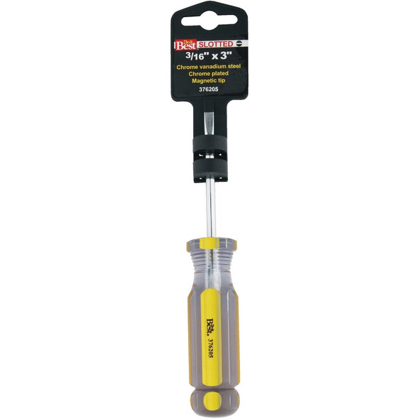 Do it Best 3-16 In. x 3 In. Slotted Screwdriver 376205 376205
